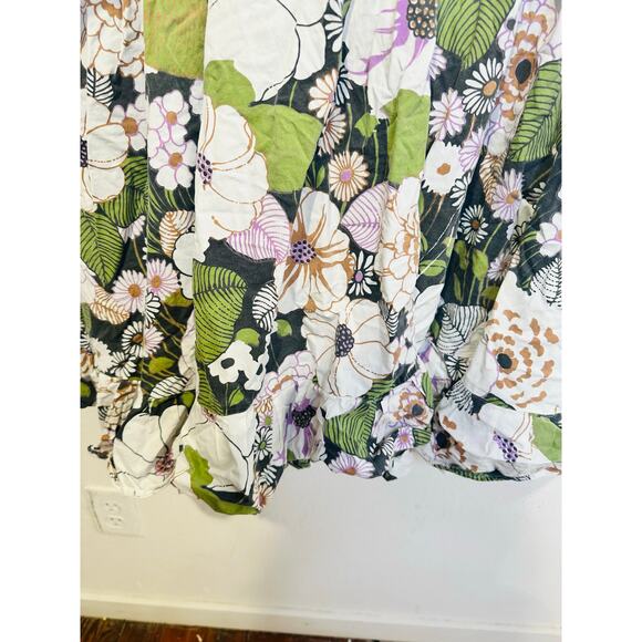 MAJE Rafleur Large Floral Print Mini Puff Sleeve Baby Doll Mini Dress Size 40 - Picture 7 of 12